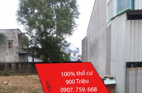 Chần chừ là mất lô  đất chính chủ 100% thổ cư 900 triệu, 90m2